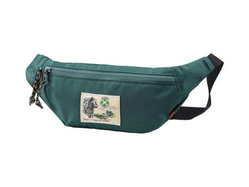【豊岡鞄 WALK ABOUT WA1001 グリーン】WALK ABOUT WOODS Flat Body Bag ウエストポーチ